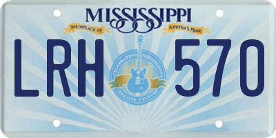 MS license plate LRH570