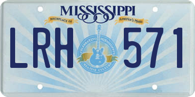 MS license plate LRH571