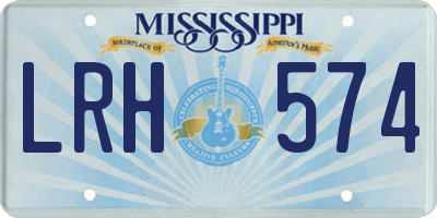 MS license plate LRH574