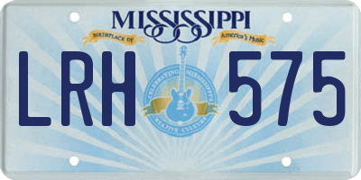 MS license plate LRH575
