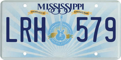 MS license plate LRH579