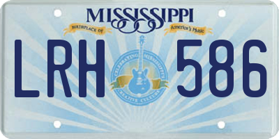 MS license plate LRH586