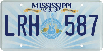 MS license plate LRH587
