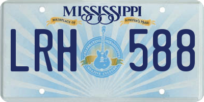 MS license plate LRH588