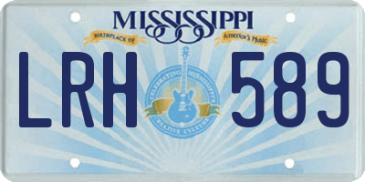 MS license plate LRH589