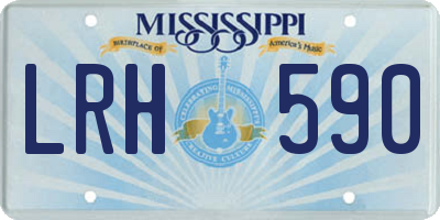 MS license plate LRH590
