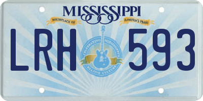 MS license plate LRH593
