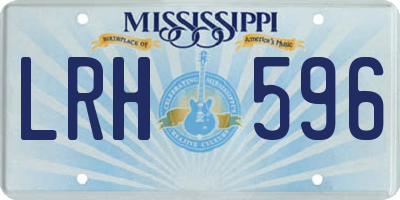 MS license plate LRH596
