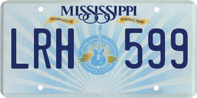 MS license plate LRH599