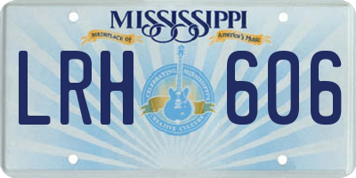 MS license plate LRH606