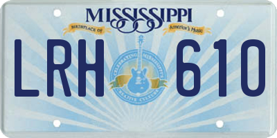 MS license plate LRH610