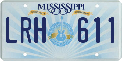MS license plate LRH611