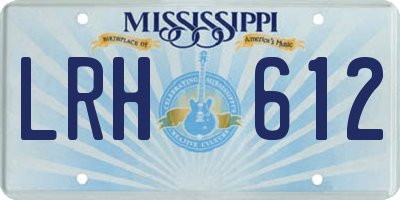 MS license plate LRH612