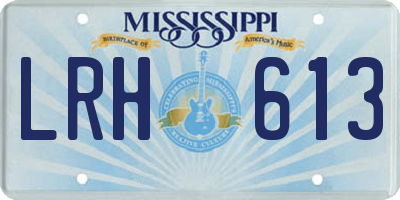 MS license plate LRH613