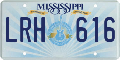 MS license plate LRH616