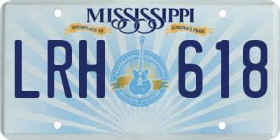 MS license plate LRH618