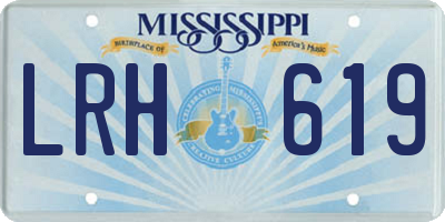 MS license plate LRH619