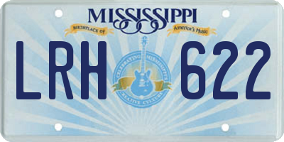 MS license plate LRH622