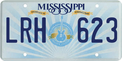 MS license plate LRH623