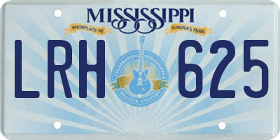 MS license plate LRH625