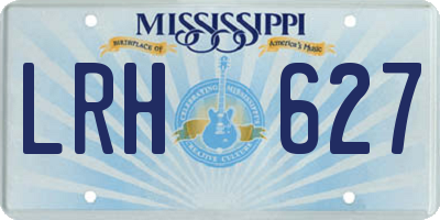 MS license plate LRH627