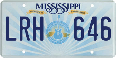 MS license plate LRH646