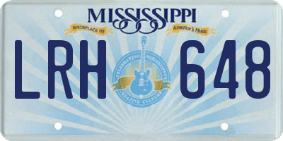 MS license plate LRH648