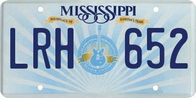 MS license plate LRH652