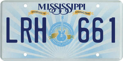 MS license plate LRH661