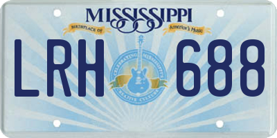 MS license plate LRH688