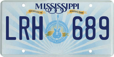 MS license plate LRH689