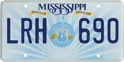 MS license plate LRH690