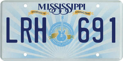 MS license plate LRH691