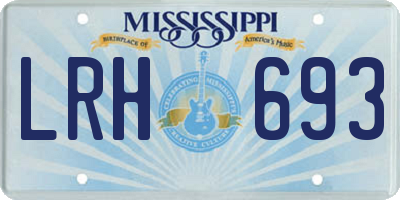 MS license plate LRH693