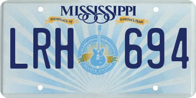 MS license plate LRH694