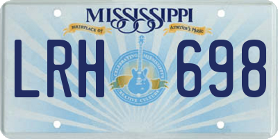 MS license plate LRH698
