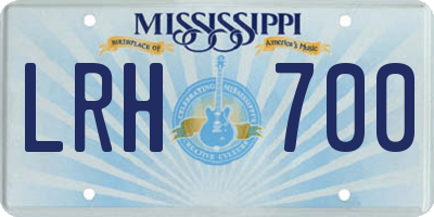 MS license plate LRH700