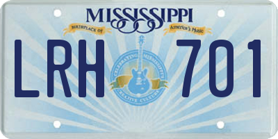 MS license plate LRH701