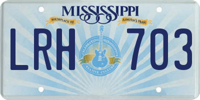 MS license plate LRH703