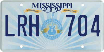 MS license plate LRH704