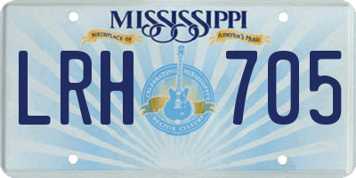 MS license plate LRH705