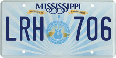 MS license plate LRH706