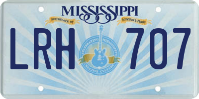 MS license plate LRH707