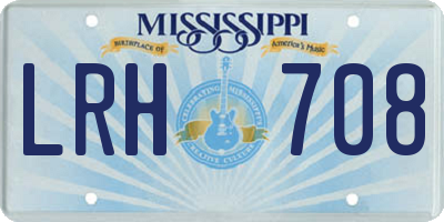MS license plate LRH708