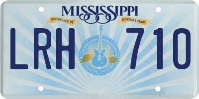 MS license plate LRH710