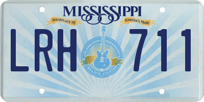 MS license plate LRH711