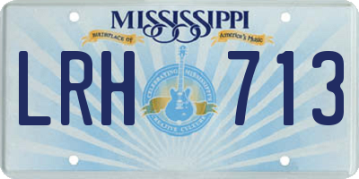MS license plate LRH713