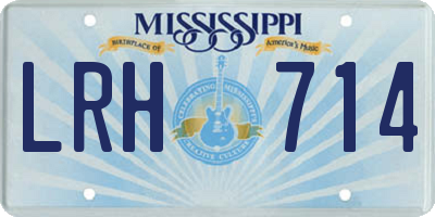 MS license plate LRH714