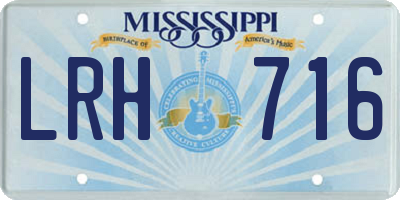 MS license plate LRH716