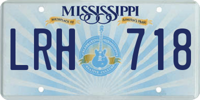 MS license plate LRH718